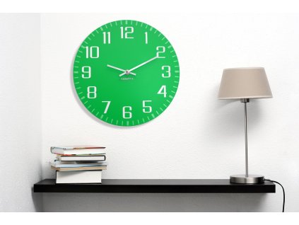 994509 moderní nástěnné hodiny facile zelené