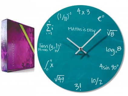 Moderní nástěnné hodiny Matematika