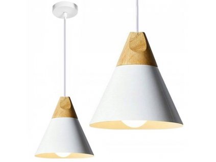 Retro stropní lampa Loft Scandi A bílá