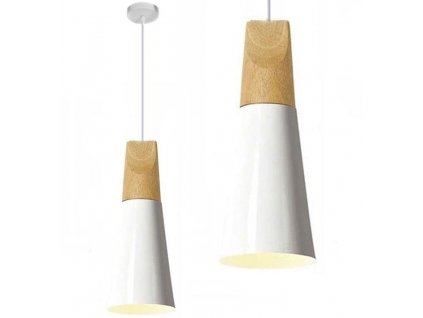 Retro stropní lampa Loft Scandi B bílá