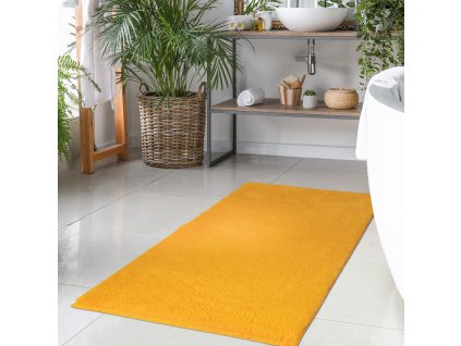 Kožešinový koupelnový kobereček Topia mats žlutý