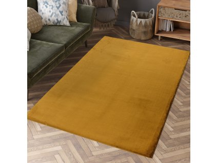 Kožešinový koberec Tápí jantarový