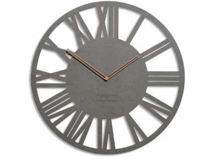 Moderní dřevěné hodiny EKO Loft Adulto 50cm - šedé