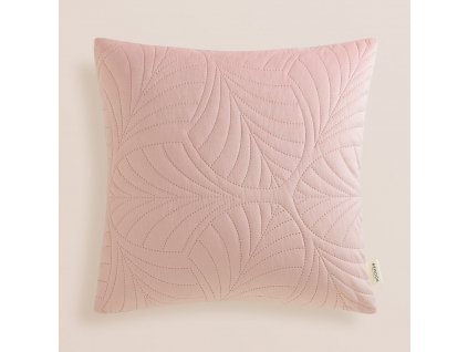 Sametový dekorační povlak na polštář FEEL - pudrově růžový