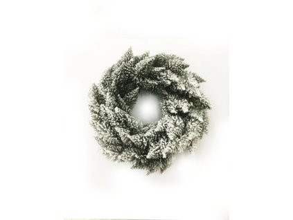 Vánoční věnec zasněžený