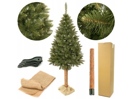 Umělý Vánoční stromek na pařezu Smrk 220cm