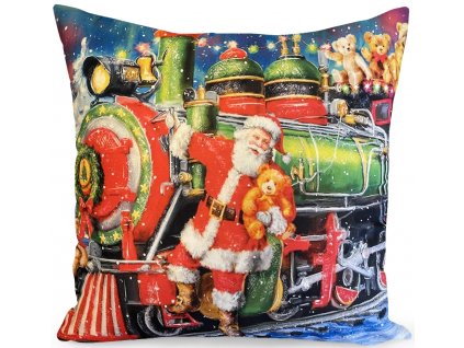 1004595 sametové dekorační povlečení na polštář s vánočním motivem jcl 307