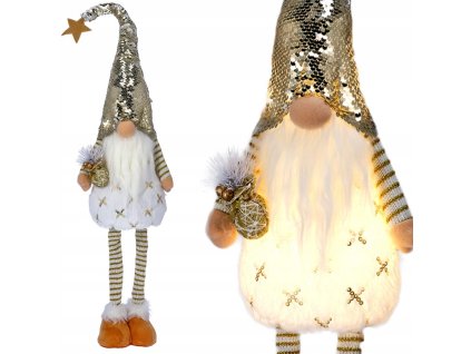 Vánoční skřítek s LED podsvícením a teleskopickýma nohama