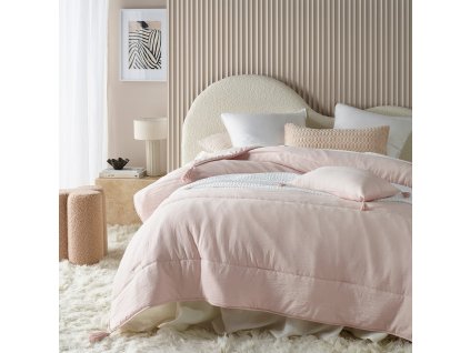Přehoz na postel NOEMI - pudrově růžový