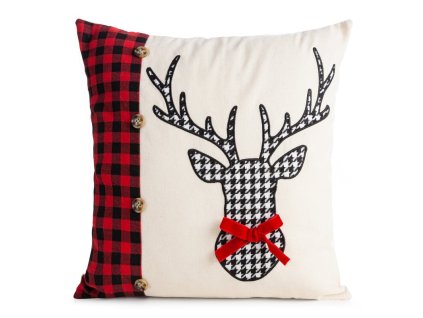 Vánoční dekorační povlečení na polštář s jelenkem