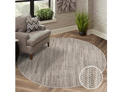 Moderní koberec LINDO 8843 šedobéžový