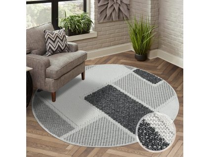 Moderní koberec LINDO 8877 šedý