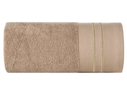 Bavlněný ručník OLIVIA se zlatou výšivkou - béžový