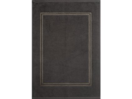 Koupelnový koberec OLIVIA se zlatou výšivkou - ocelový