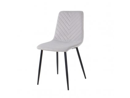 Sametová jídelní židle Wizz světle šedá