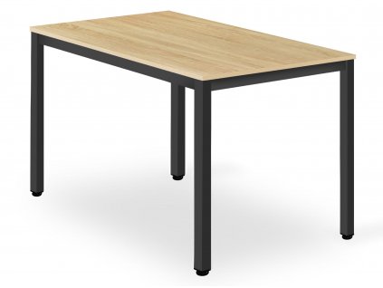 Jídelní stůl TESSA 120cm x 60cm - dub/černé nohy