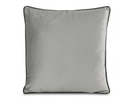Sametové povlak na polštář s lemem MELIA - stříbrný