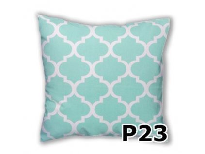 995778 bavlněný povlak na polštář s mentolově bílým marockým vzorem