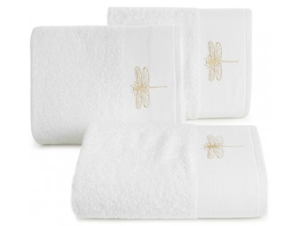 Bavlněný ručník VÁŽKA 01 - bílý
