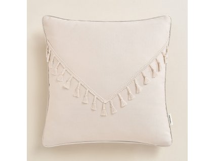 Dekorační povlak na polštář CHLOE ve světlekrémové barvě