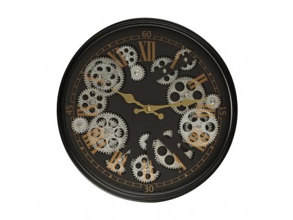 Dekorativní nástěnné hodiny s pohyblivými ozubenými koly