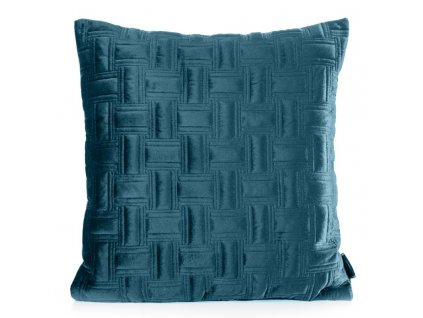 Dekorační povlak na polštář JIE - 05 v tmavě tyrkysové barvě