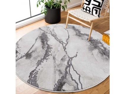 Moderní kulatý koberec CHIC 9272 šedý