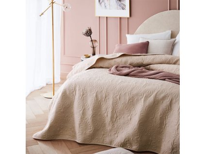 Elegantní přehoz na postel LEILA v béžové barvě
