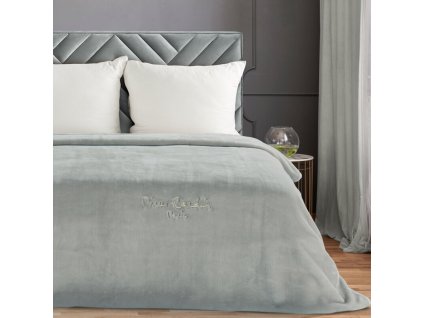 Luxusní deka PIERRE CARDIN 220x240cm - stříbrná