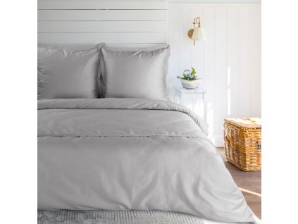 Elegantní ložní povlečení RETRO6 ve světle šedé barvě