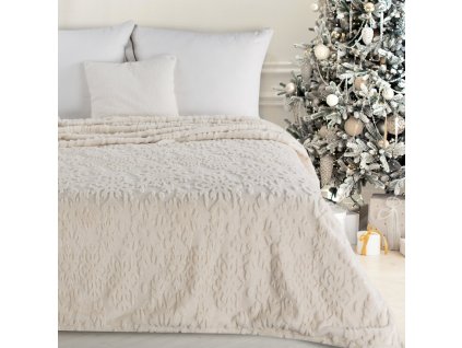 Luxusní Vánoční deka Blink2 s vymačkanými sněhovými vločkami