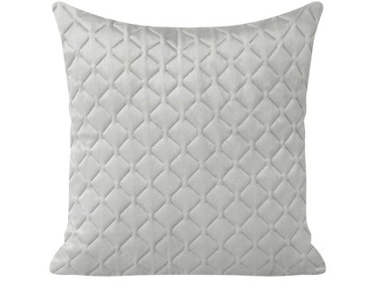 Prošívaný sametový povlak na polštář JUG - 06 ve stříbrné barvě
