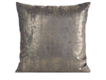 Sametový povlak na polštář RENIA s trhaným potiskem - ocelový