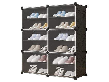 Modulární skříňka na boty s 12 úrovněmi
