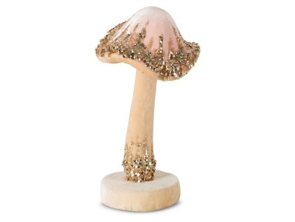 Vánoční figurka HŘIB růžový