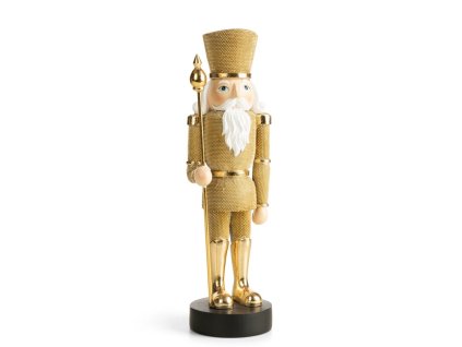 Vánoční figurka LUSKÁČEK 32 cm zlatá