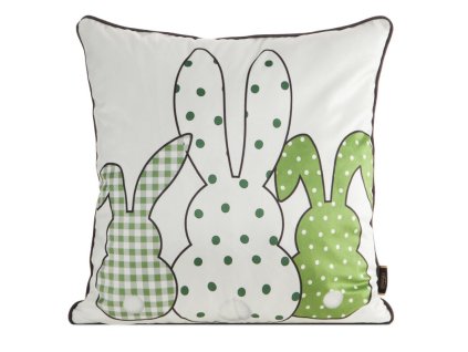 Sametový dekorační povlak na polštář SPRING 4 zelený