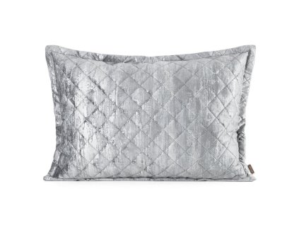 Sametové povlak na polštář BLINK 43 ve stříbrné barvě 50 x 70 cm