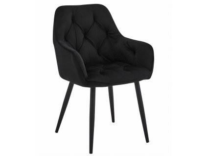Elegantní sametová židle JORK - černá