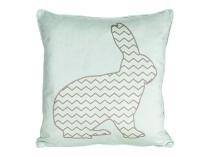 Sametové velikonoční povlak na polštář - mentolový