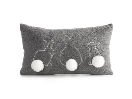 Velikonoční povlak na polštář 30 x 50 cm SPRING 37 - tmavě šedá