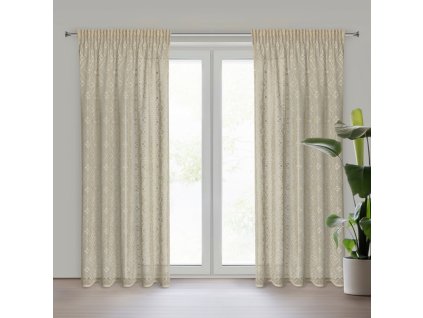 Záclona NELA v BOHO stylu - přírodní