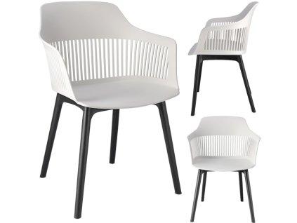 Plastová zahradní židle CORNIDO bílá
