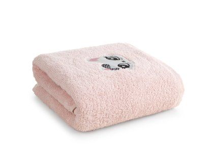 357062 detsky uterak s macickou 50 x 90 cm ruzovy