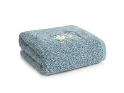 357053 detska osuska s mackom 70 x 140 cm modra