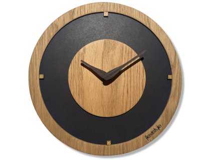 360158 drevene hodiny na stenu oak flow dub 30cm