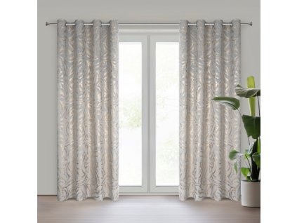 360146 zamatovy zaves milena v striebornej farbe 140 x 250 cm