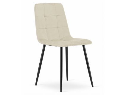 Sametová jídelní židle KARA - béžová (Počet židlí 1ks)
