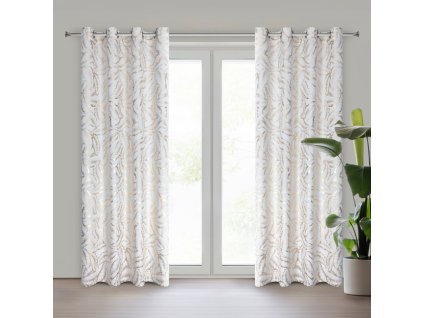 360170 zamatovy zaves milena v bielej farbe 140 x 250 cm
