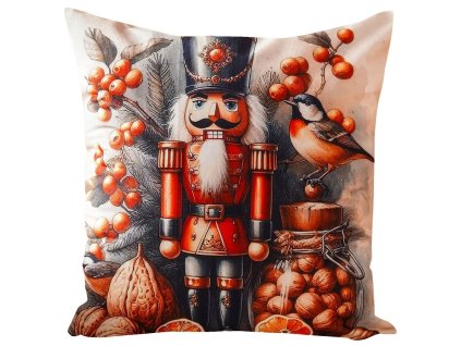 Vánoční sametové dekorační povlečení na polštář JCLA 86